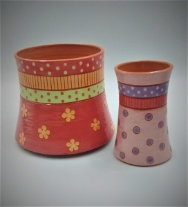 Cache-Pot : Large - Hauteur : 13 cm - Prix : 48 € -  - Fin - Hauteur : 16 cm - Prix : 30 €