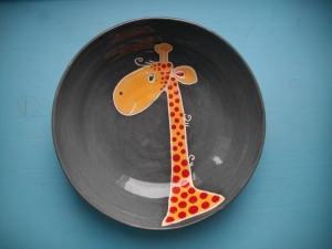 Assiette Girafe : Diamètre : 20 cm - Prix : 35 €