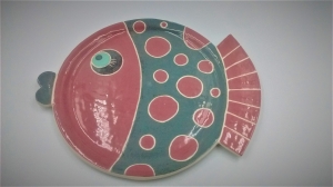 Assiette Poisson : Diamètre : 23 cm - Prix : 25 €