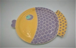 Assiette Poisson : Diamètre : 23 cm - Prix : 25 €