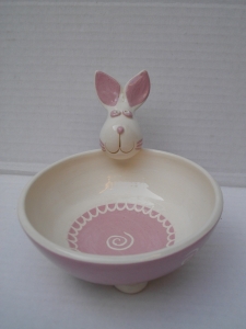 Coupelle Lapin : Diamètre : 10 cm - Prix : 22 €