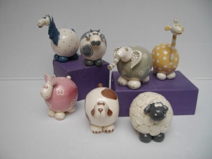 Animaux Boule : Hauteur : 12 cm - Prix : 25 €