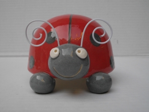 Coccinnelle -Boule- : Hauteur : 12 cm - Prix : 30 €