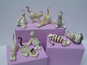 Figurine Chat : Longueur : 8 cm - Hauteur : 8 cm - Prix : 16 €