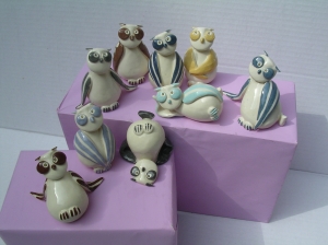 Figurine Chouette : Longueur : 8 cm - Hauteur : 8 cm - Prix : 16 €