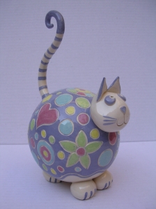 Sculpture Chat : Hauteur : 18 cm - (queue comprise) - Prix : 50 €