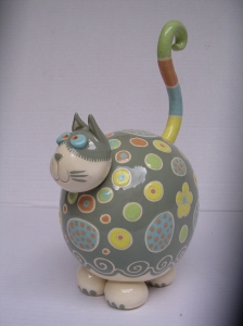 Sculpture Chat : Hauteur : 18 cm (sans la queue ) - Prix : 50 €