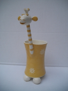 Pot à Brosse à Dents Girafe : Hauteur : 15 cm - Prix : 28 €