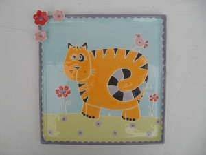 Plateau Chat : Longueur: 30 cm X 30 cm - Prix: 48 €