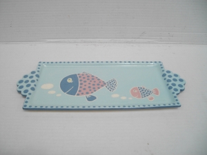 Plateau Poisson : Longueur: 30 cm X 15 cm - Prix: 30 €