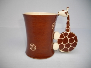 Tasse Girafe : Hauteur : 12 cm - Diamètre : 10 cm - Prix : 23 €