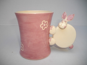 Tasse Lapin : Hauteur : 12 cm - Diamètre : 10 cm - Prix : 23 €