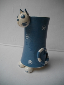  Vase Chat : Hauteur : 28 cm - Prix : 40 €