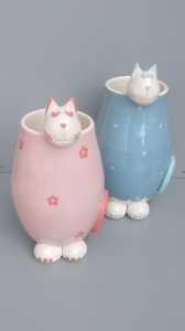 Vase Chat : Hauteur : 28 cm - Prix : 40 €